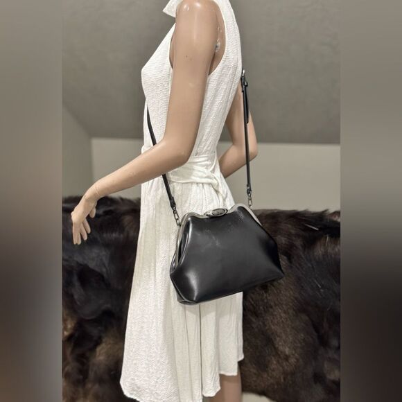 Premium Oil Wax Cowhide Handmade Custom Metal Frame Handbag & 2 Strap Styles - Picture 6 of 16